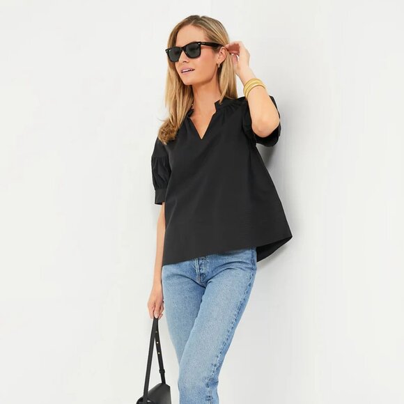 Tuckernuck Tops - Tuckernuck Black Ruthie Blouse NWOT